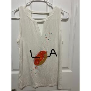 LA original donut woman tank top- size small-NWT